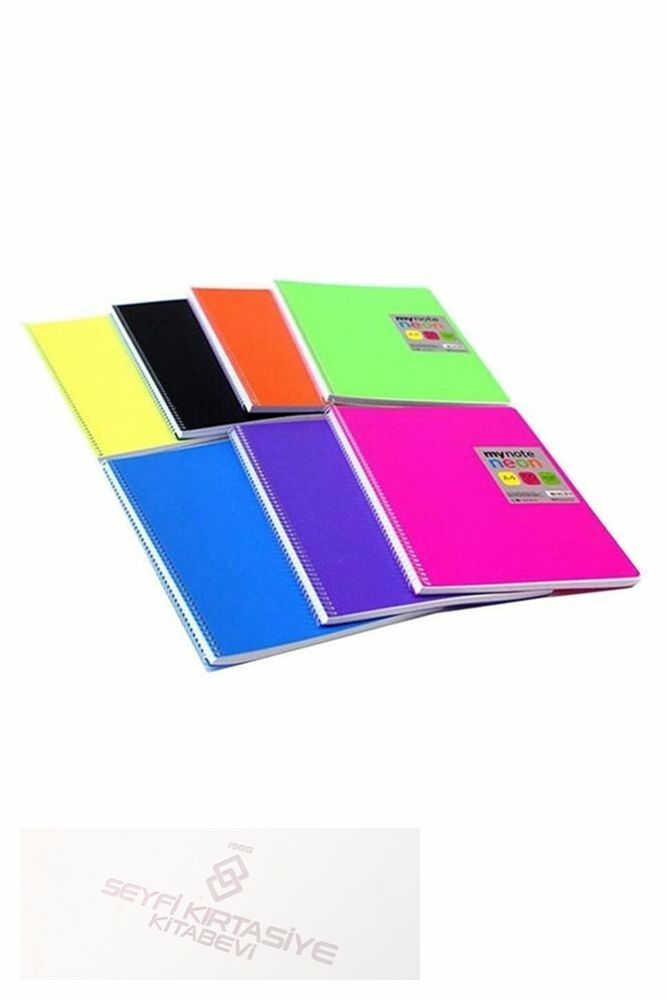 1 Adet Spiralli Plastik Kapak Defter A4 100 Sayfa Çizgili Karışık Renk Yollanmaktadır