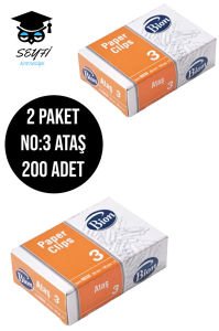 2 PAKET Bion Ataş No:3 30 MM 1 PAKET 100 ADET TOPLAM 200 ADET