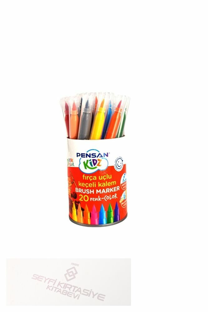 Kidz 4000 20 Renk Fırça Uçlu Keçeli Kalem