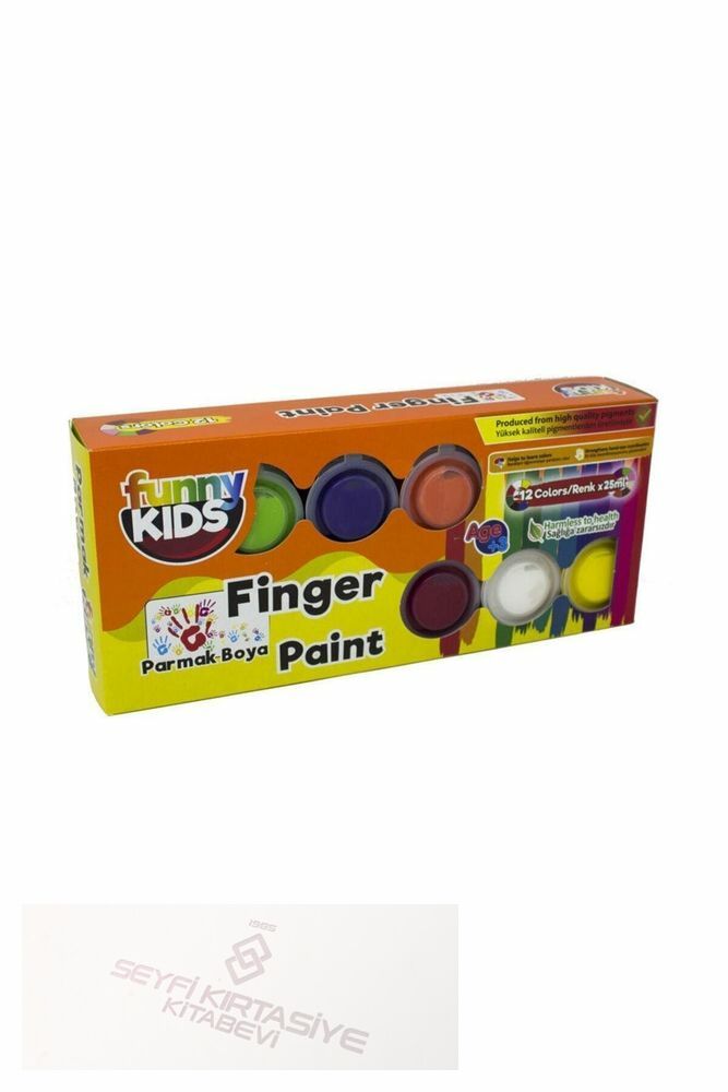 Funny Kids Parmak Boyası 12 Renk x 25 ml Set