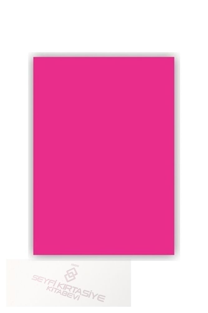 20 Adet 50x70 Fosforlu Fon Kartonu Pembe 160 Gr