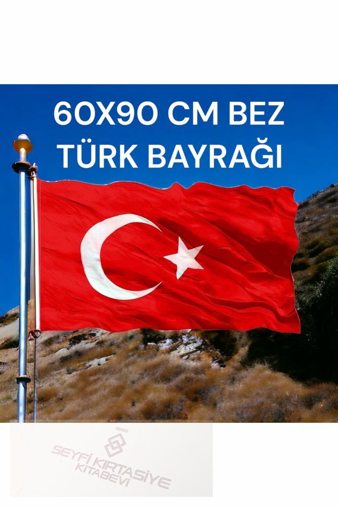 60x90 CM BEZ TÜRK BAYRAĞI **KALİTELİ KUMAŞ MALZEME**