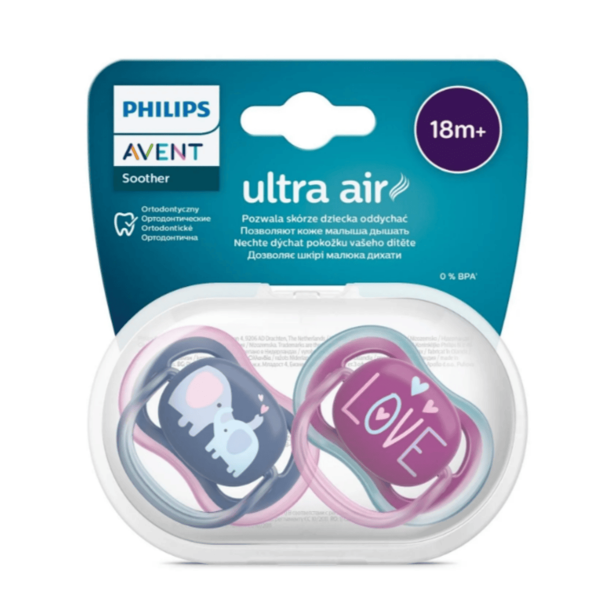 AVENT Ultra Air Emzik 18+ Ay Kız 2’li