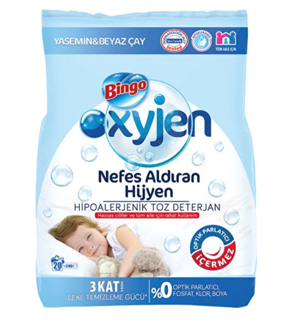 Bingo Oxyjen Nefes Aldıran Toz Deterjan 3 kg