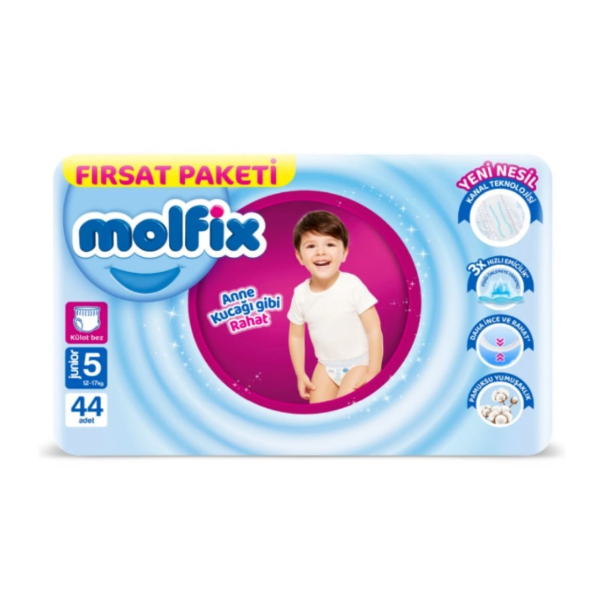 Molfix Fırsat Paketi Külot Bebek Bezi 5 (Junıor) Beden-44 Adet