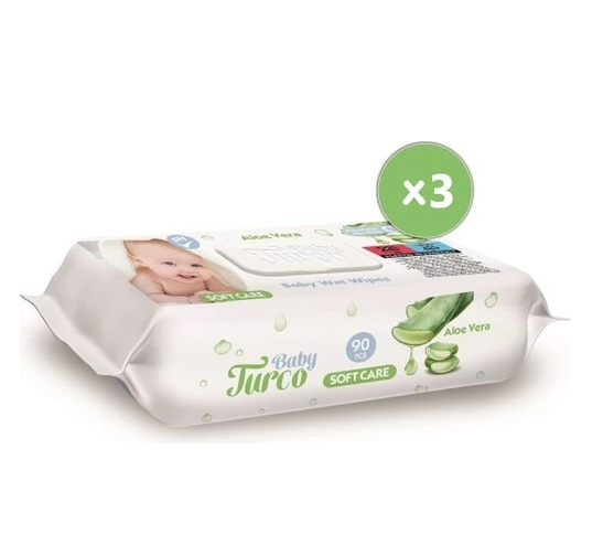 Babyturco Soft Care Aloe Vera Islak Bebek Havlusu 3x90