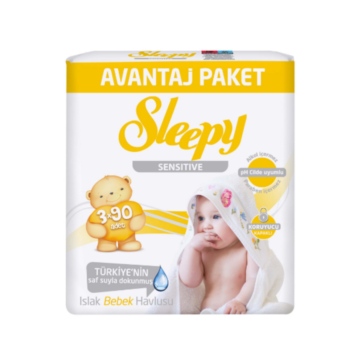 Sleepy Sensıtıve Islak Havlu 3x90