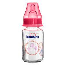 Bambino Yavaş Akış Cam Biberon 125ml T013