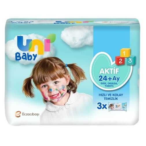 Unibaby Aktif Simple Clean Islak Mendil  3x52'li