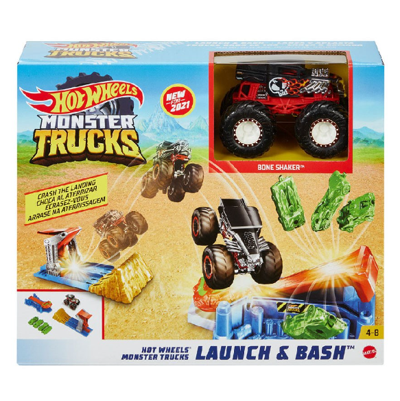 Hot Wheels Monster Trucks Fırlat ve Çarpış Oyun Se BJ-16GVK08