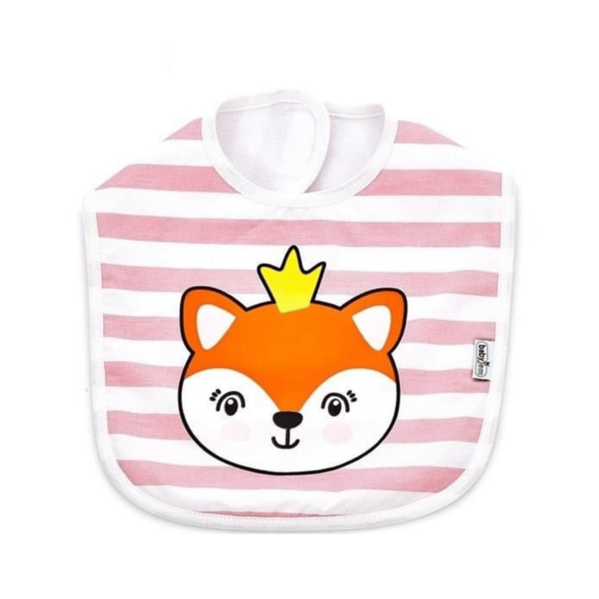 BABYJEM ÇİZGİLİ BASKILI ÖNLÜK PEMBE 43104 W.