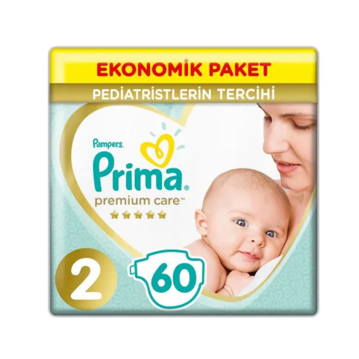 Prima Premium Care Cırtlı Bebek Bezi 2 (Mini) Beden-60 Adet