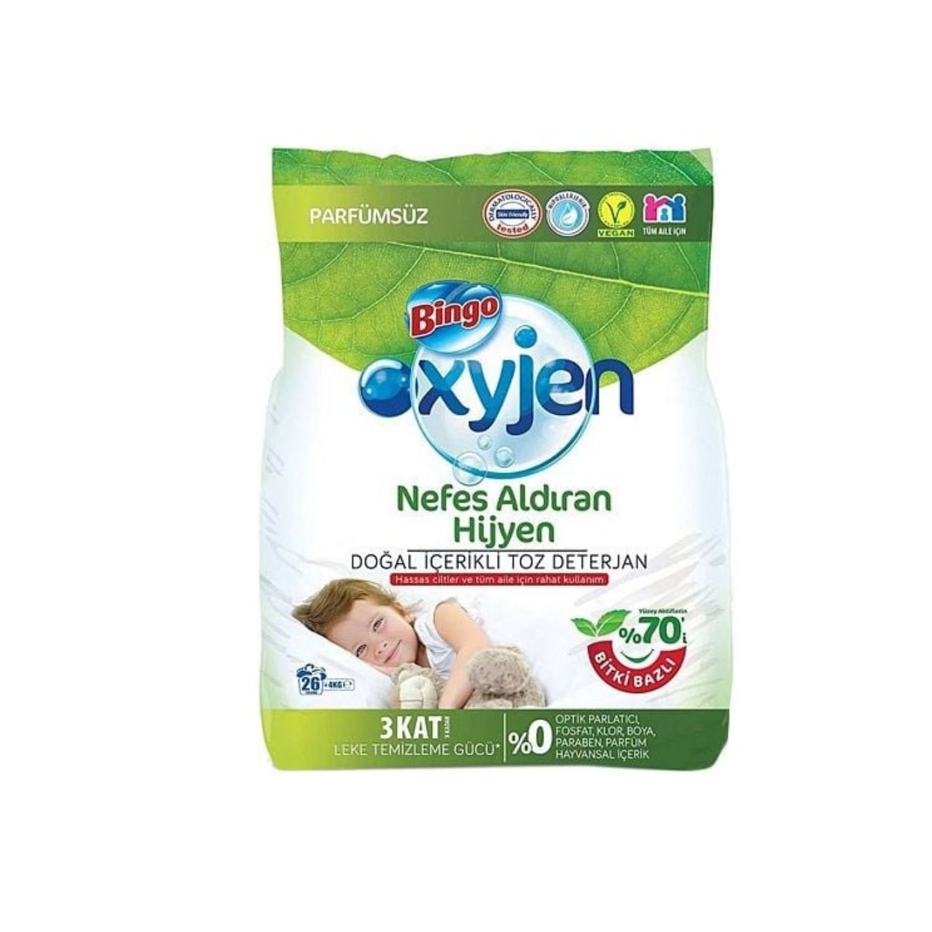 Bingo Oxyjen Doğal İçerikli Toz Deterjan 4 kg