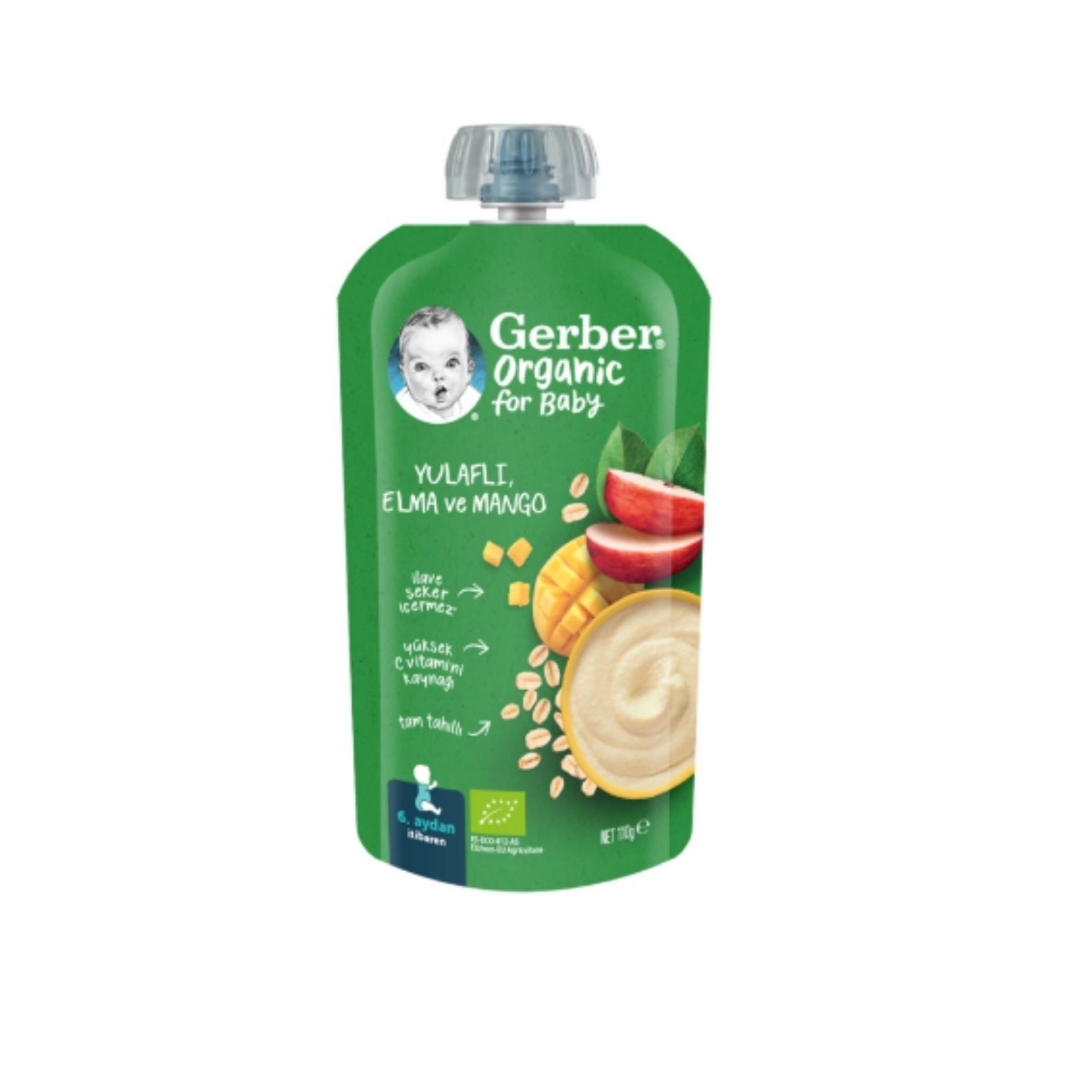 Gerber Organik Yulaflı Elma Ve Mango Püresi