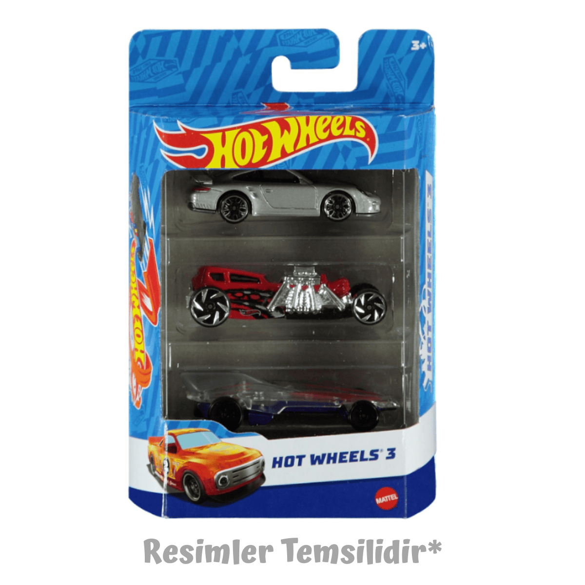 Hot Wheels 3'lü Araba Seti MTL-K5904