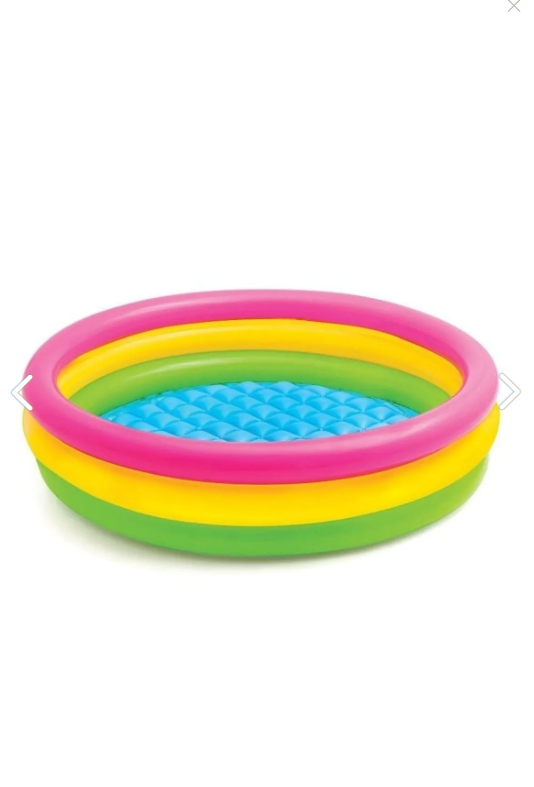 Intex Renkli Şişme Taban 3 Bölmeli Havuz 147x33 Cm