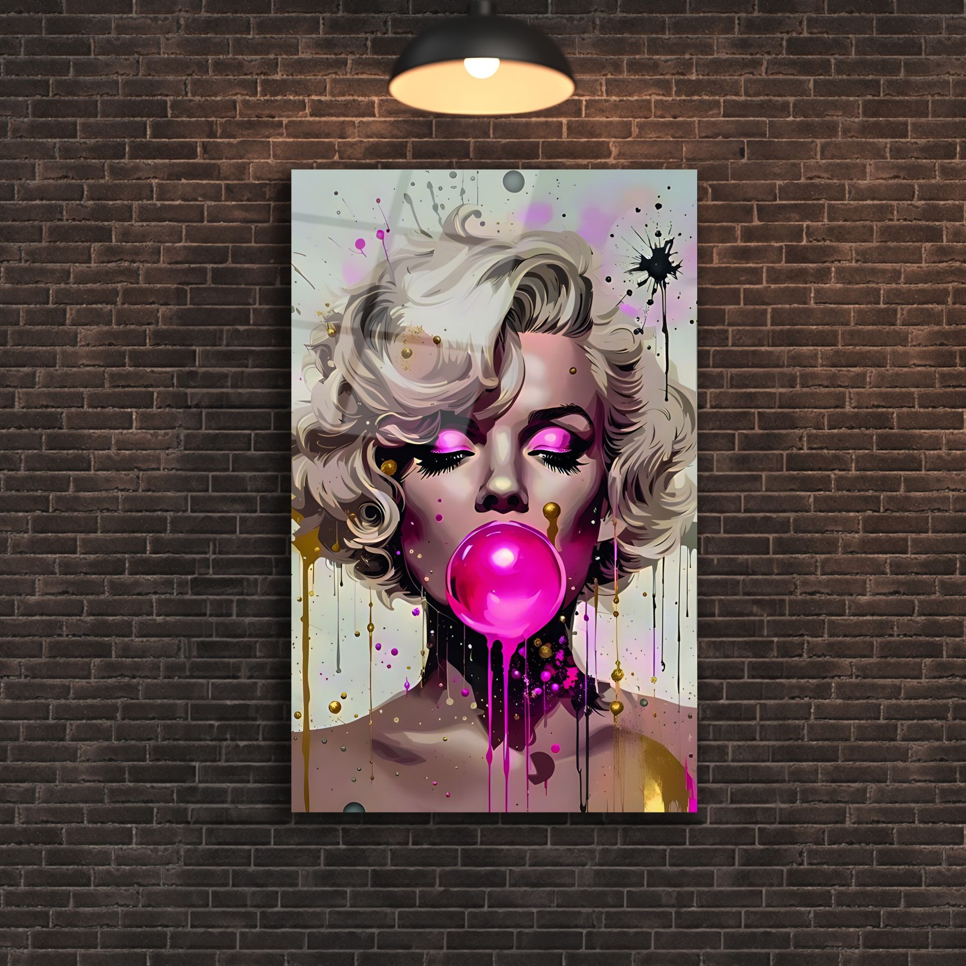 Marilyn Monroe Pop Art Cam Tablo