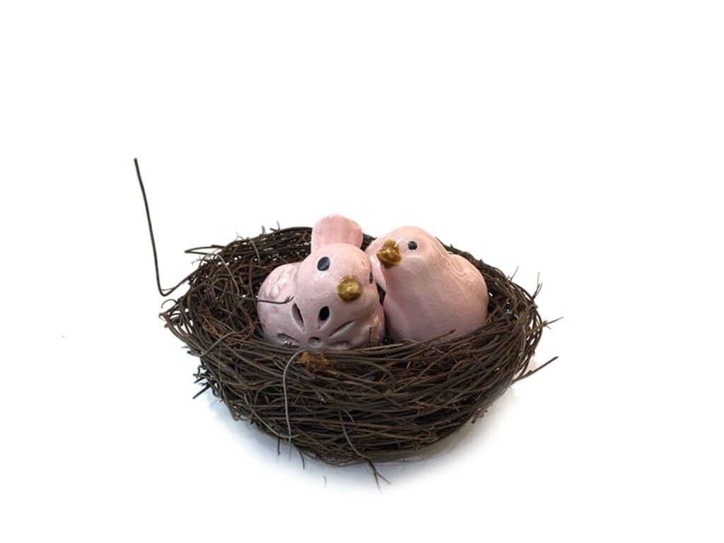 KUŞ YUVALI SET PEMBE