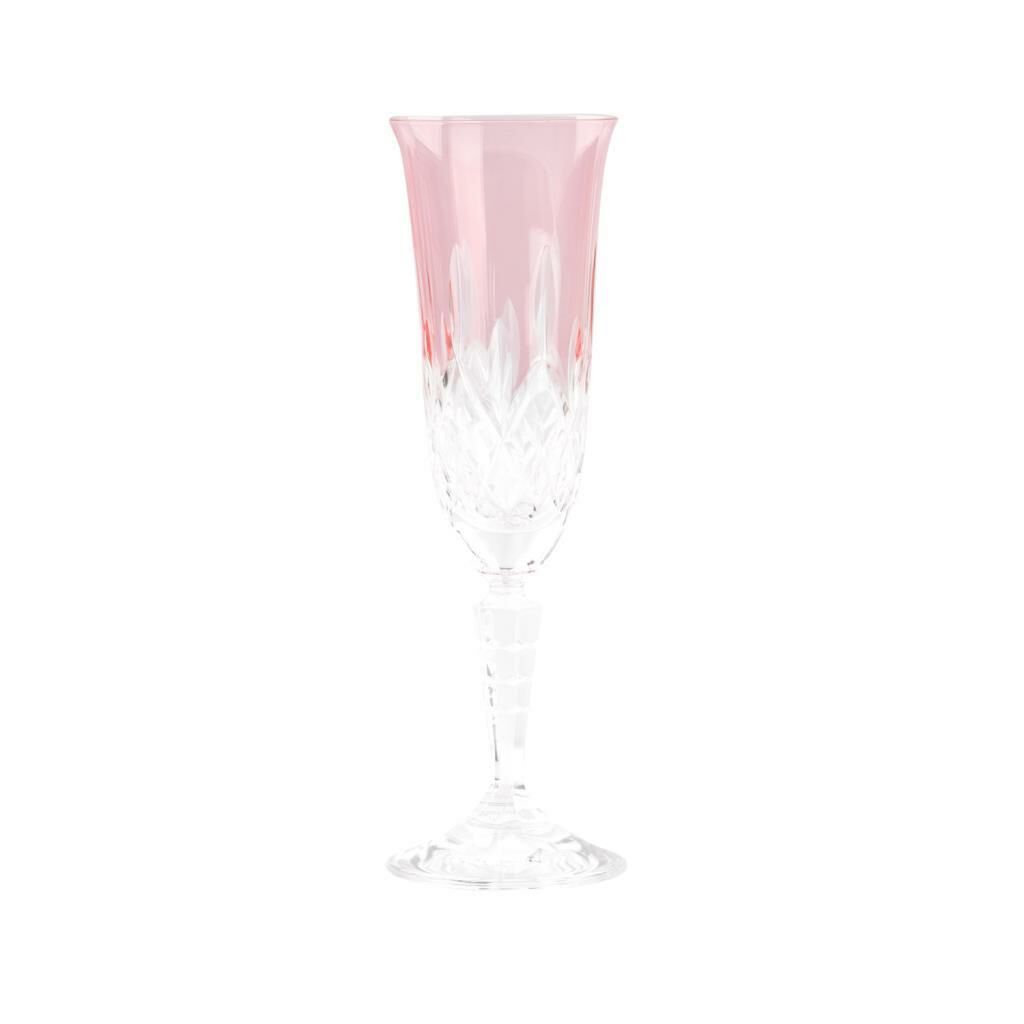 PEMBE KRİSTAL AYAKLI TEKLİ FLÜT KADEH