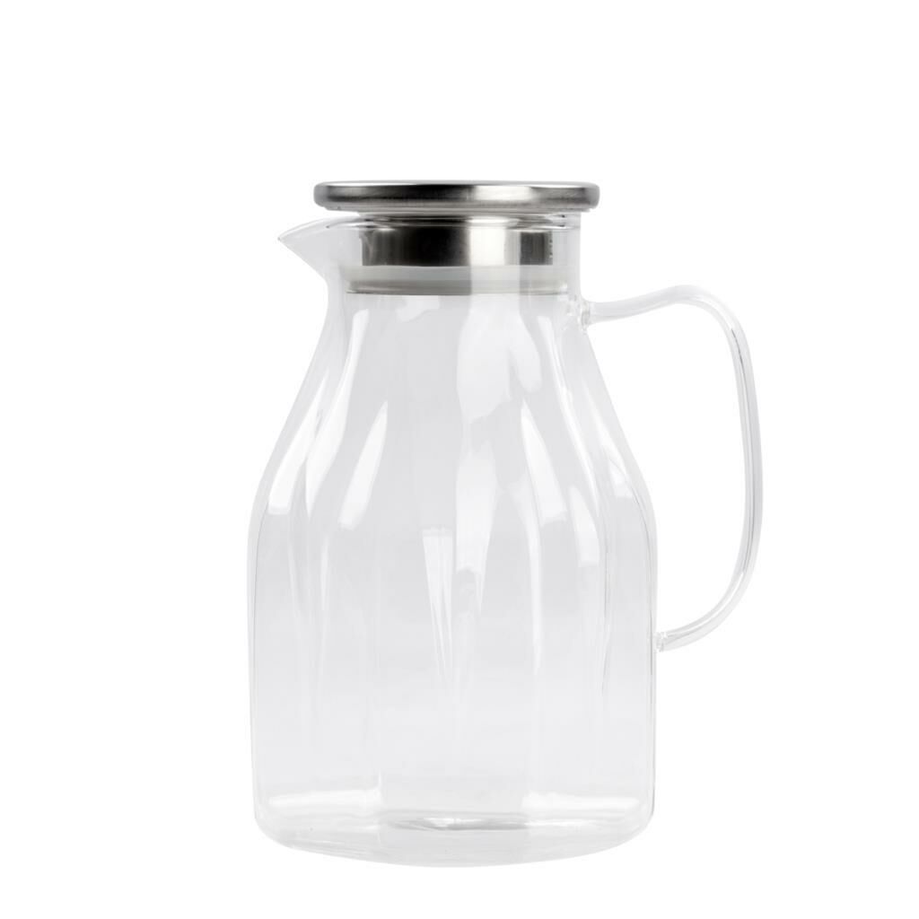 BOROSİLİKAT CAM KÖŞELİ SÜRAHİ 1600ML