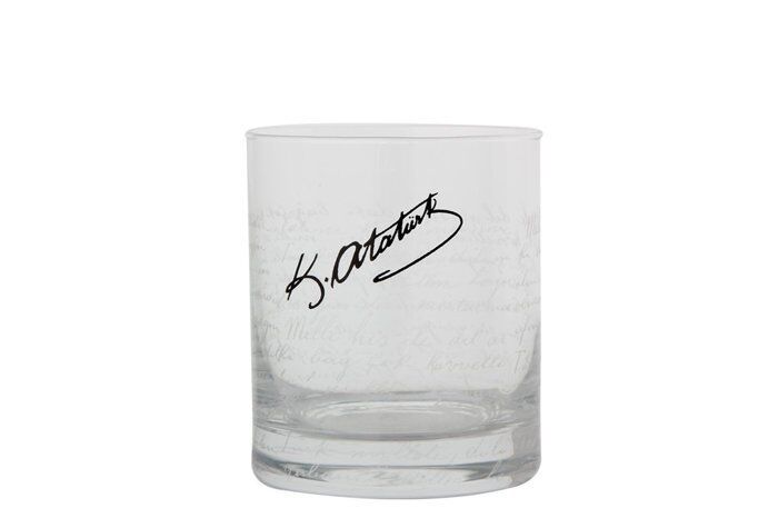 ATATÜRK DESEN 1 VİSKİ BARDAK 2'Lİ SET