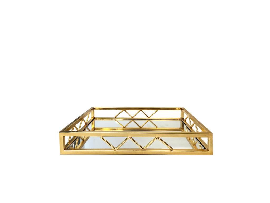 ZİGZAG ALTIN TEPSİ 35CM