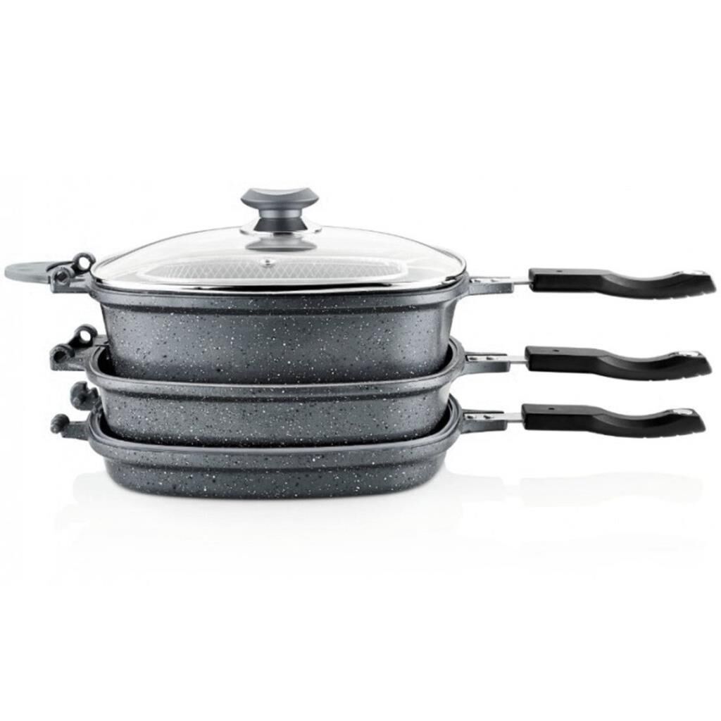 GRİ GRANİT MULTI COOKER TENCERE SETİ