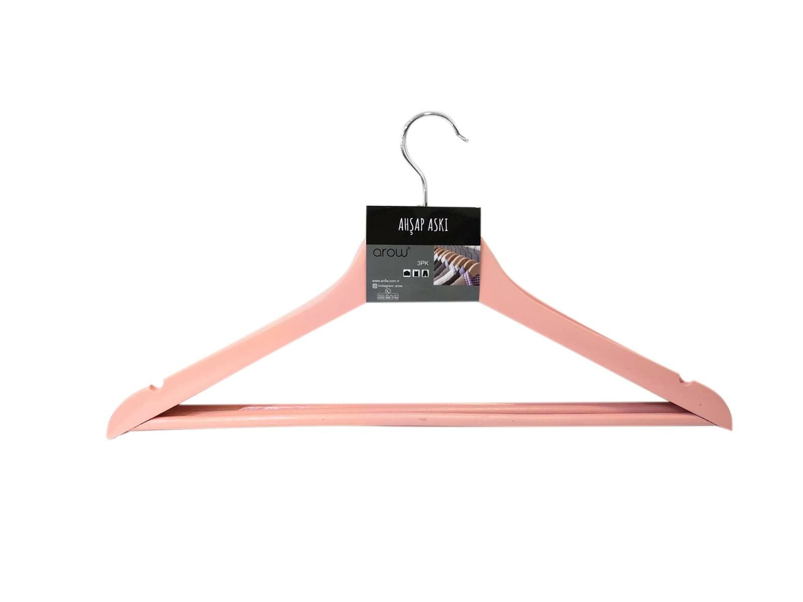 PEMBE AHŞAP 3'LÜ ASKI