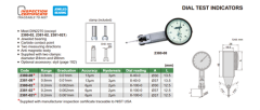 Insize 2380-08 Salgı Komparatör Saati 0.8 mm / 0.01 mm