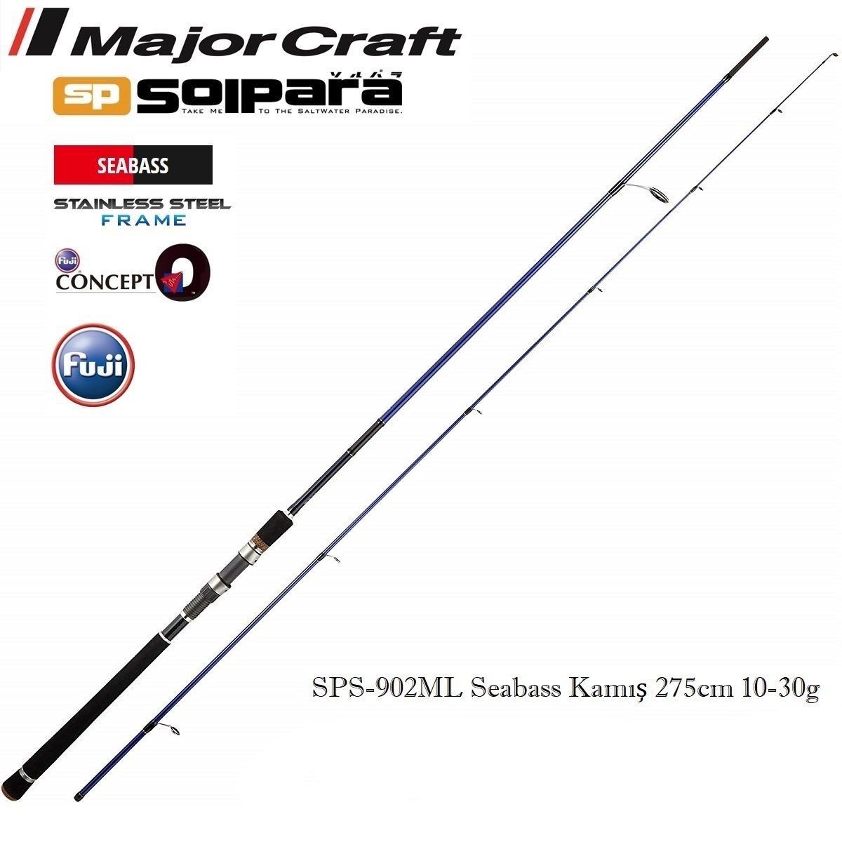 Major Craft Solpara SPS-902ML Seabass Spin Kamış 275cm 10-30gr.