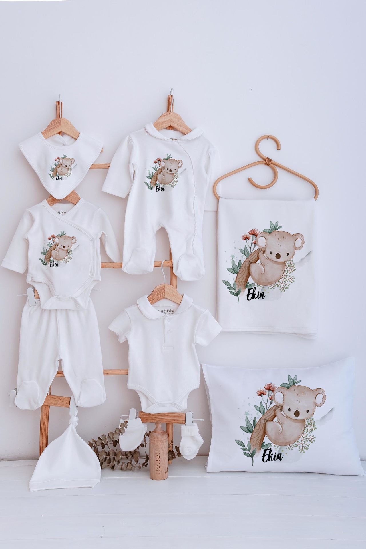 Lilabio Bebe Yaka İsme Özel Delux 12li Hastane Çıkışı Koala