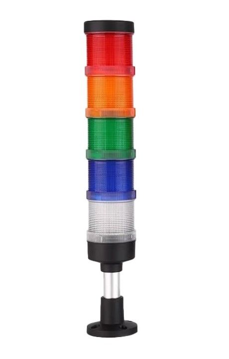 Isıso IS70-5T/W-J 220V Beş Katlı Işıklı Kolon Kırmızı-Yeşil-Sarı-Mavi-Beyaz