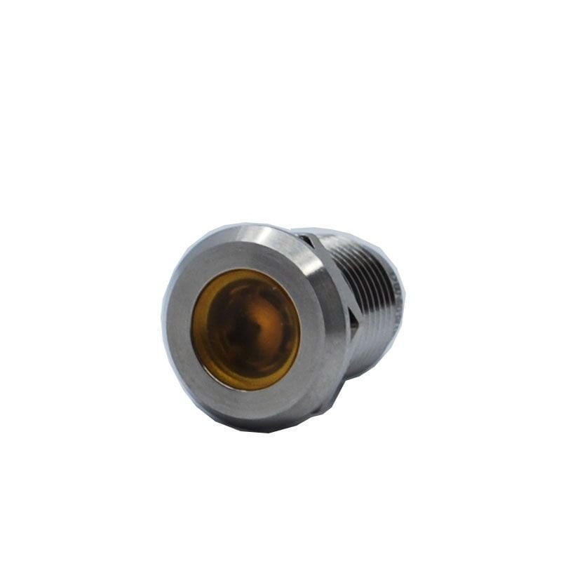 Butto J12-170P-YD IP67 12mm Yassı Kafa Metal Led Sinyal Lambası 6-24VDC Sarı
