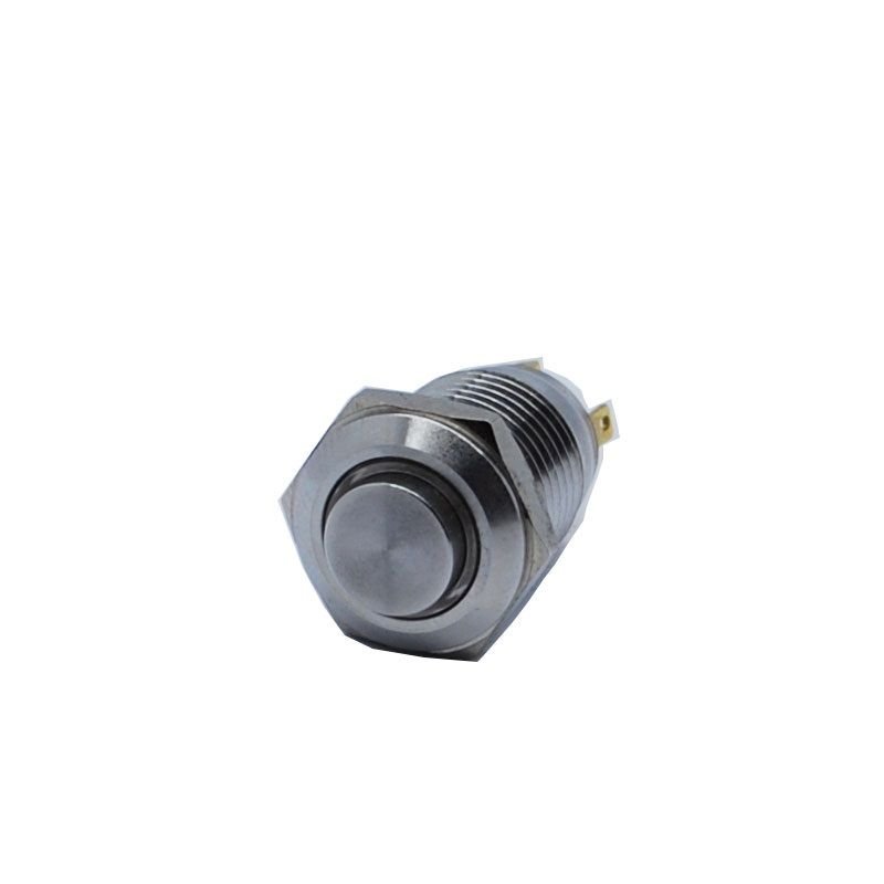 Butto J12-261-WD IP67 12mm Çıkık Kafa Metal Yaylı Buton Işıklı 6-24VDC Beyaz