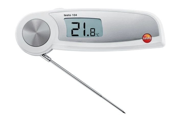 Testo 104 Katlanır Çubuklu Su Geçirmez 11cm Batırma/Daldırma Tip Termometre