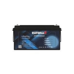 Europlus EPF12200-12.8V 200AH LiFePO4 Bluetooth Akü-4000 Cycle