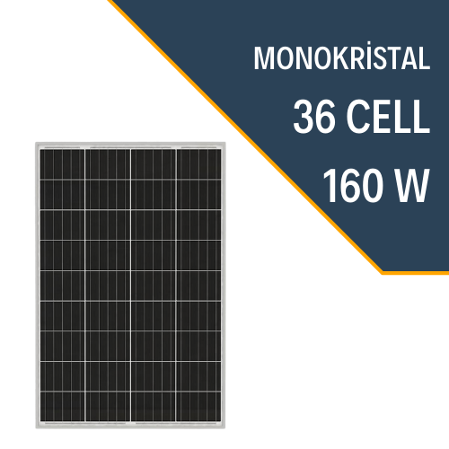 LEXRON 160W MONOKRİSTAL GÜNEŞ PANELİ