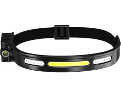 Sensörlü Şarj Olabilir Cob Led Ve Xpe 5 Mod Kafa Lambası Kamp Lambası