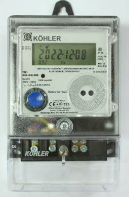 Köhler AEL.KM.400 Monofaze Elektronik Elektrik Sayacı