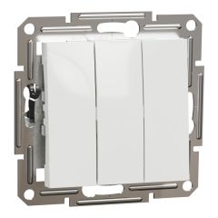 Schneider Electric EPH2170121 Asfora Beyaz Üçlü Anahtar Çerçevesiz