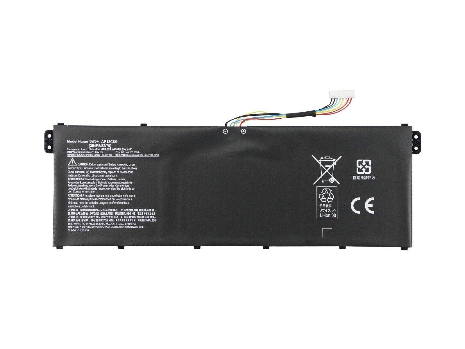 RETRO Acer Aspire AP18C8K 3-Cell Notebook Bataryası (50Wh)