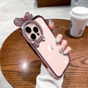iPhone Uyumlu Minnie Mouse Taşlı Kılıf