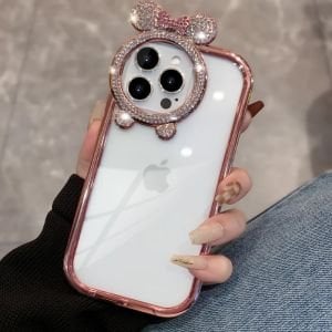 iPhone Uyumlu Minnie Mouse Taşlı Kılıf