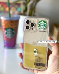 iPhone Uyumlu Starbucks Hareketli Sulu Kılıf