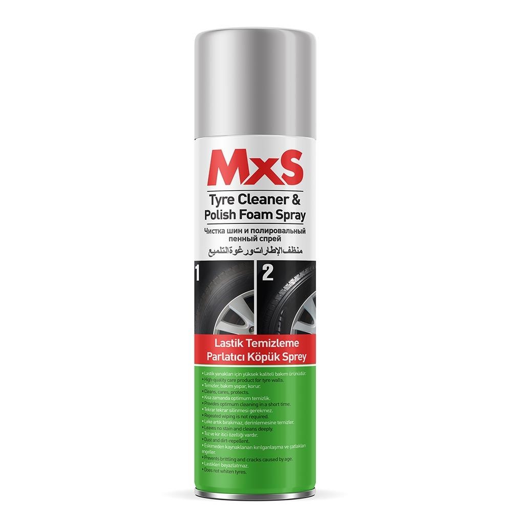 MXS LASTİK TEMİZLEME VE PARLATICI KÖPÜK SPREY 500 ML