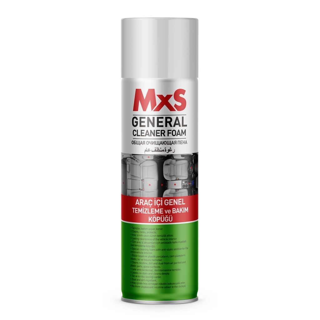 MXS ARAÇ İÇİ GENEL TEMİZLEME VE BAKIM KÖPÜK SPREY 500 ML