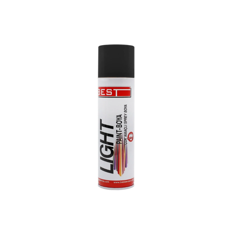 BEST LİGHT SPREY BOYA MAT SİYAH 250 ML
