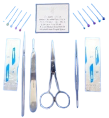 Diseksiyon Seti 2 - 6 Parça Bistüri Sapı No:3