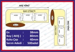 KARTON TERMAL ORTADAN ÇENTİKLİ 38x80 (DİKEY) 500 SARIM