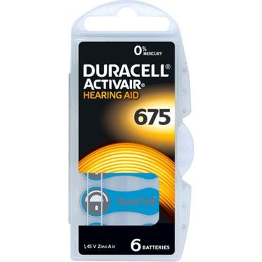 Pil İşitme Cihazı Duracell 6 lı No 675